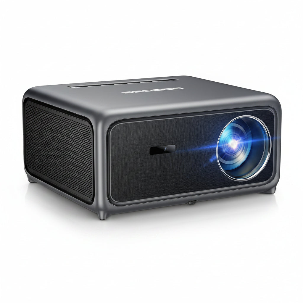 4K Smart Projector with Wifi 6 & Bluetooth - UHD Movie Projector, Tof Auto Focus & Keystone, MEMC, Built-In Streaming Apps, Dolby Audio Home Theater for Outdoor Movie Night & Bedroom Cinema