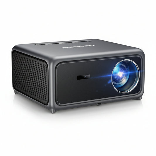 4K Smart Projector with Wifi 6 & Bluetooth - UHD Movie Projector, Tof Auto Focus & Keystone, MEMC, Built-In Streaming Apps, Dolby Audio Home Theater for Outdoor Movie Night & Bedroom Cinema