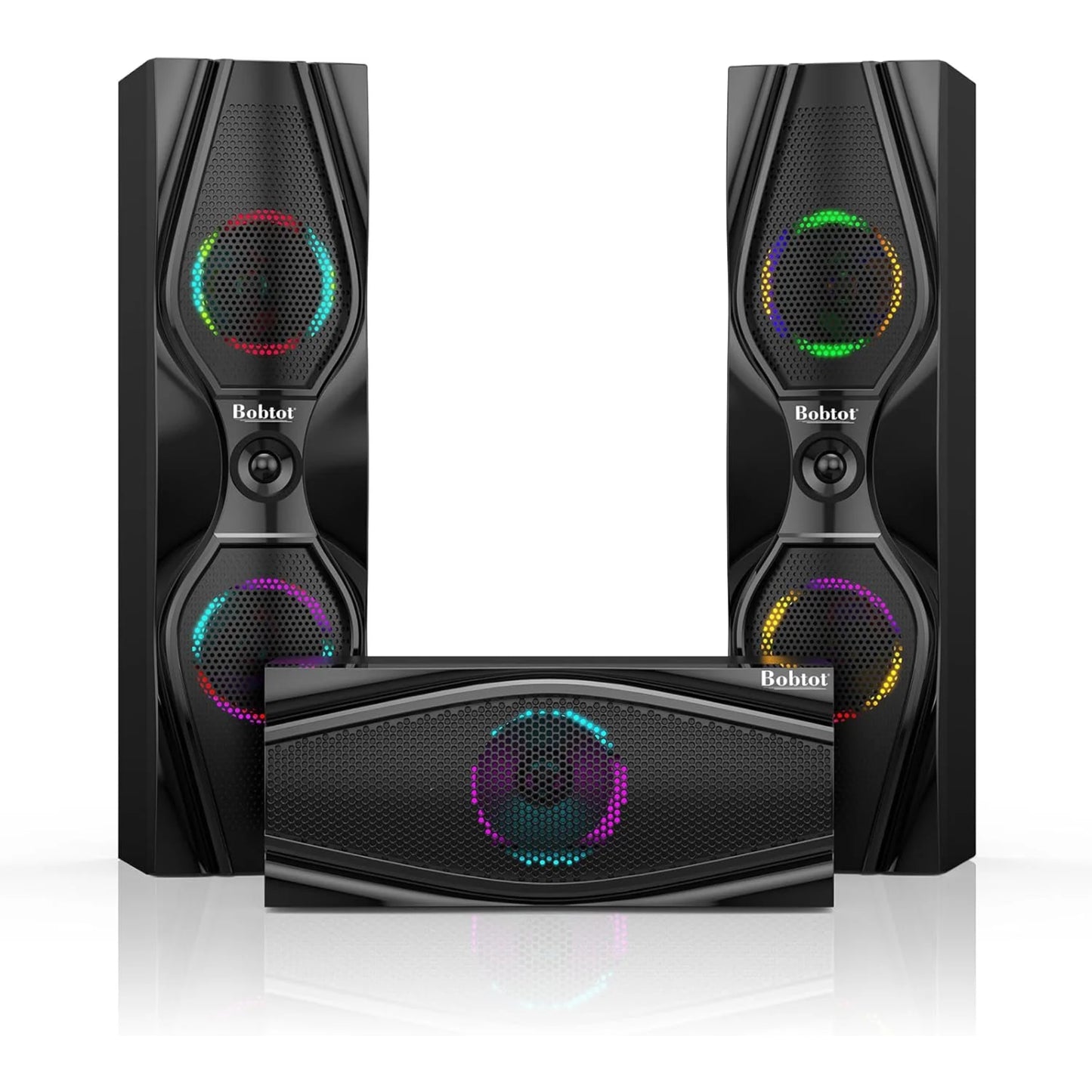 5.1 Bluetooth Home Theater Systems Surround Sound Speakers 1200 Watts 10 Inch Subwoofer 5.1/2.1 Channel Audio Stereo System with ARC Optical & USB Input for TV Ultra HD AV DVD FM Radio