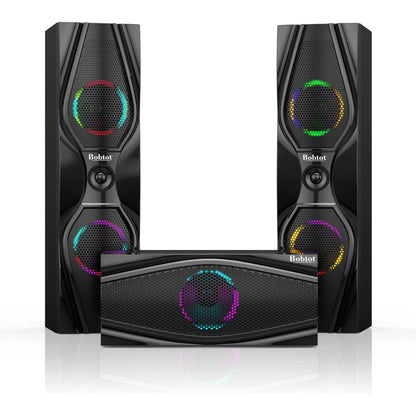 5.1 Bluetooth Home Theater Systems Surround Sound Speakers 1200 Watts 10 Inch Subwoofer 5.1/2.1 Channel Audio Stereo System with ARC Optical & USB Input for TV Ultra HD AV DVD FM Radio