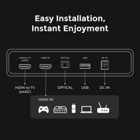 7.1.4Ch Sound Bar with Dolby Atmos, Surround Sound System for TV with 2 Surround Speakers, Sound Bar for Smart TV, Soundbar with Subwoofer for Home Theater, BT 5.4, HDMI Earc, Skywave Series