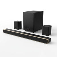 5.1.2Ch Sound Bar with Dolby Atmos, Surround Sound System for TV with 2 Surround Speakers, Sound Bar for Smart TV, Soundbar with Subwoofer for Home Theater, BT 5.4, HDMI Earc, Skywave Series — Studio Shot