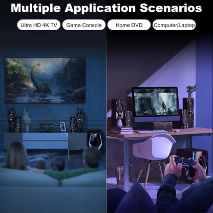 5.1 Bluetooth Home Theater Systems Surround Sound Speakers 1200 Watts 10 Inch Subwoofer 5.1/2.1 Channel Audio Stereo System with ARC Optical & USB Input for TV Ultra HD AV DVD FM Radio