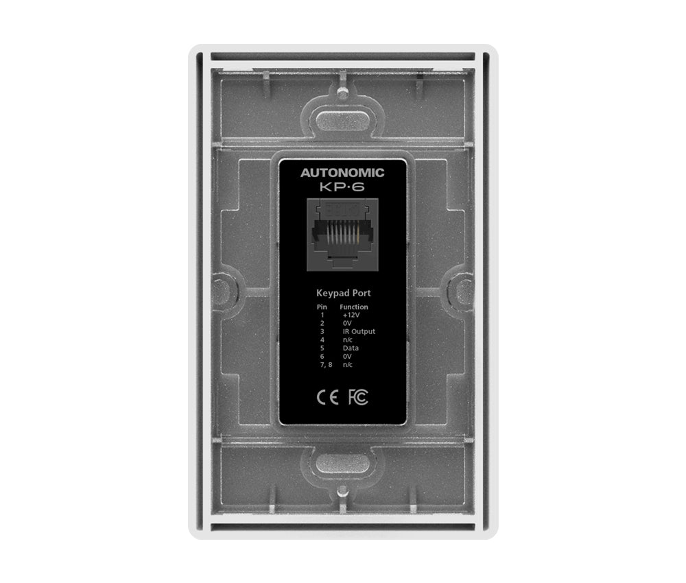 Autonomic KP-6 In-Wall Keypad for Mirage Audio Systems - view 2