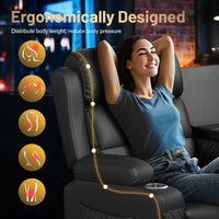 3-Seater Loveseat Recliner Sofa, Home Theater Seating Reclining Couch with Flip Middle Backrest, RV Wall Hugger Sleeper Sofa with Massage, Dawer & Cup Holders, 150° Recline for RV & Living Room