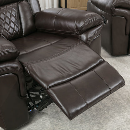 Home Theater Seating Manual Recliner Chair With Led Light Strip For Living Room